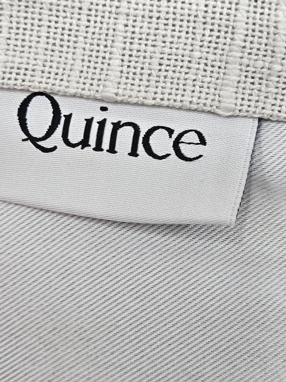 QUINCE Set Of 2 48x96 Cotton Slub Blackout Curtains Cloud 0739